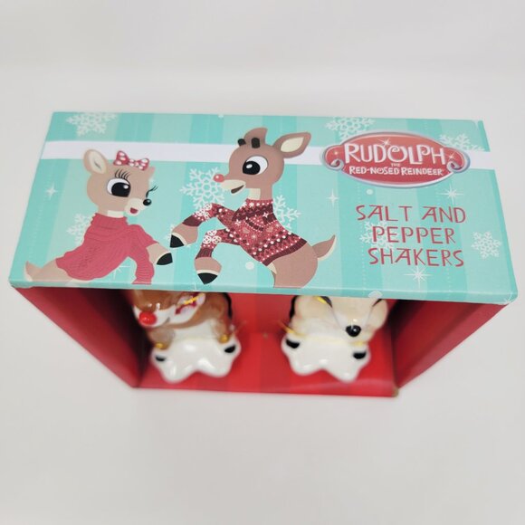 Rudolph & Clarice Salt & Pepper Shakers Set Rudolph the Red Nosed Reindeer - Picture 2 of 7